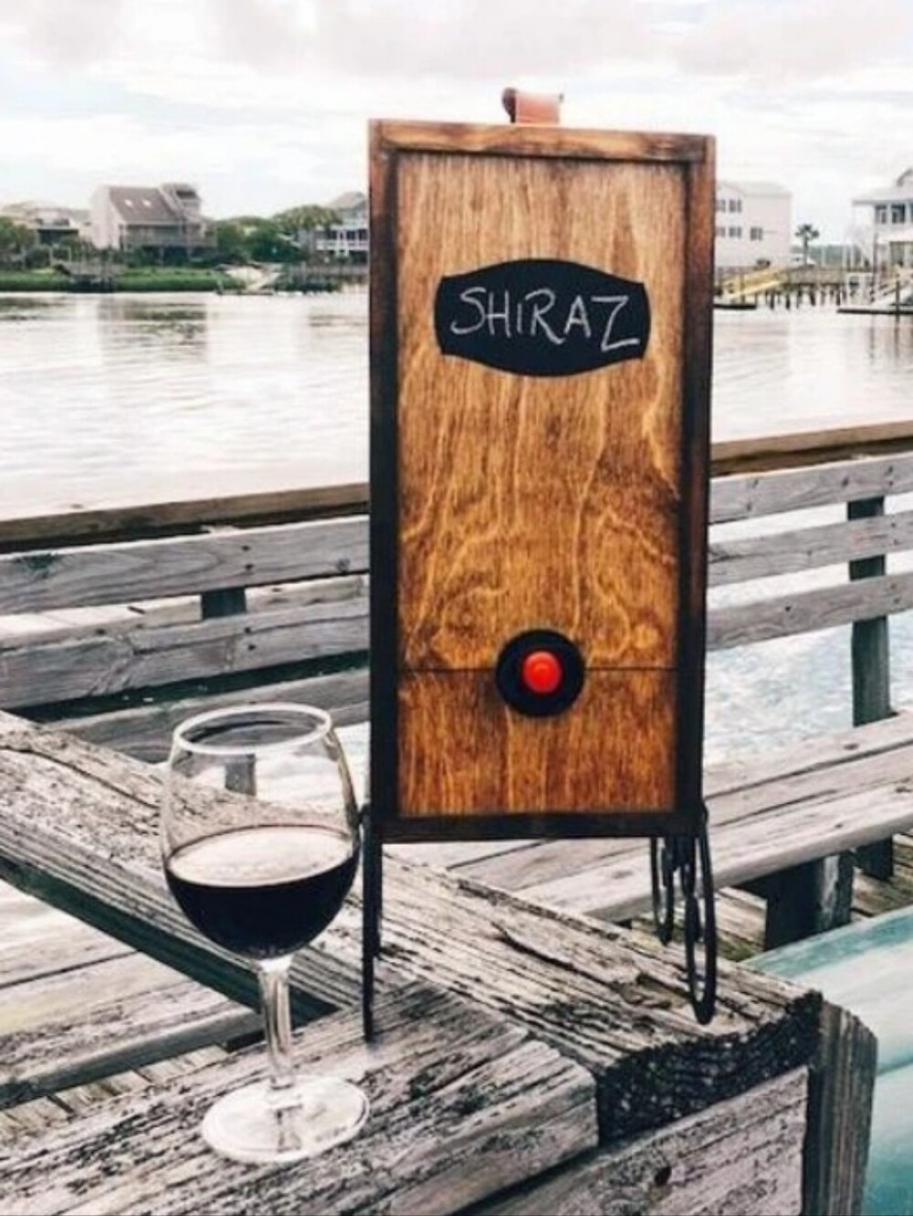 Wine Nook Box Wine Wood Stand Holder Dispenser